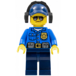 Police - City Officer, Gold Badge, Dark Blue Cap with Hole, Headphones, Sunglasses – ГРАДСКИ