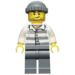Police - Jail Prisoner 86753 Prison Stripes, Dark Bluish Gray Knit Cap – ГРАДСКИ
