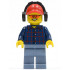 Plaid Button Shirt, Sand Blue Legs, Red Cap with Hole, Black Headphones – ГРАДСКИ