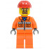 Construction Worker - Orange Zipper, Safety Stripes, Orange Arms, Orange Legs, Red Construction Helmet, Beard and Safety Goggles – ГРАДСКИ