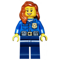 Police - City Officer, Gold Badge, Dark Orange Female Hair over Shoulder – ГРАДСКИ