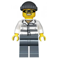 Police - Jail Prisoner 86753 Prison Stripes, Dark Bluish Gray Knit Cap, Mask – ГРАДСКИ