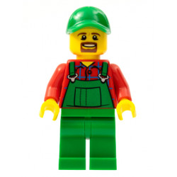 Overalls Farmer Green, Green Cap with Hole, Brown Moustache and Goatee – ГРАДСКИ