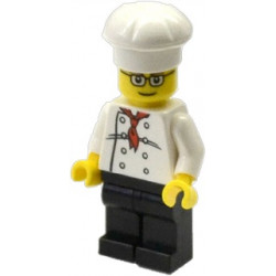 Chef - White Torso with 8 Buttons, Black Legs, Glasses – ГРАДСКИ