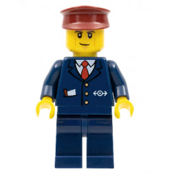 Dark Blue Suit with Train Logo, Dark Blue Legs, Dark Red Hat, Cheek Lines – ВЛАКОВЕ