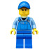 Overalls with Tools in Pocket Blue, Blue Cap with Hole, Sweat Drops – ГРАДСКИ