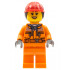 Construction Worker - Female, Orange Safety Jacket, Reflective Stripe, Sand Blue Hoodie, Orange Legs, Red Construction Helmet with Dark Brown Ponytail Hair, Peach Lips – ГРАДСКИ