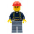 Construction Worker - Shirt with Harness and Wrench, Sand Blue Legs, Red Construction Helmet, Sweat Drops – ГРАДСКИ