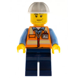 Space Engineer, Male, Orange Vest, Dark Blue Legs, White Construction Helmet, Stubble – ГРАДСКИ