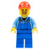 Overalls with Tools in Pocket Blue, Red Cap with Hole, Brown Moustache and Goatee – ГРАДСКИ