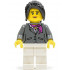 Dark Bluish Gray Jacket with Magenta Scarf, White Legs, Black Hair Ponytail Long with Side Bangs (City Square Car Saleswoman) – ГРАДСКИ