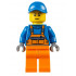 Overalls with Safety Stripe Orange, Orange Legs, Blue Short Bill Cap, Thin Grin – ГРАДСКИ