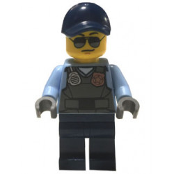 Police - City Officer, Sunglasses, Gray Vest with Radio and Gold Badge, Dark Blue Legs, Dark Blue Cap – ГРАДСКИ