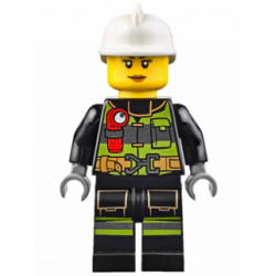 Fire - Reflective Stripes with Utility Belt and Flashlight, White Fire Helmet, Peach Lips – ГРАДСКИ
