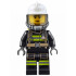 Fire - Reflective Stripes with Utility Belt, White Fire Helmet, Breathing Neck Gear with Air Tanks, Trans-Brown Visor, Peach Lips Smile – ГРАДСКИ