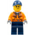 Construction Worker - Male, Orange Safety Jacket, Reflective Stripe, Sand Blue Hoodie, Dark Blue Legs, Dark Blue Cap with Hole, Scowl – ГРАДСКИ