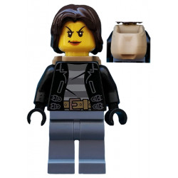 Police - City Bandit Crook Female, Sand Blue Legs, Dark Brown Mid-Length Tousled Hair, Backpack – ГРАДСКИ