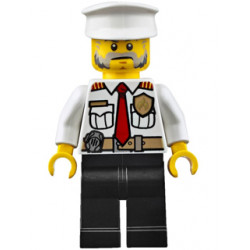 Fire Boat Captain - White Shirt with Red Tie, Badge, Belt, Black Legs, White Police Hat – ГРАДСКИ