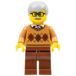 Grandfather - Medium Nougat Argyle Sweater, Light Bluish Gray Hair – ГРАДСКИ