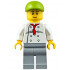 Chef - White Torso with 8 Buttons, Light Bluish Gray Legs, Lime Short Bill Cap (Fire Station Hot Dog Vendor) – ГРАДСКИ