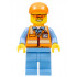 Orange Safety Vest with Reflective Stripes, Medium Blue Legs, Orange Short Bill Cap, Orange Sunglasses – ГРАДСКИ