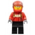 City Pilot Male, Red Fire Suit with Carabiner, Black Legs, Red Helmet, Silver Sunglasses – ГРАДСКИ