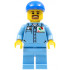 Medium Blue Uniform Shirt with Pocket and Octan Logo, Medium Blue Legs, Blue Short Bill Cap, Goatee – ГРАДСКИ