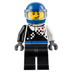 Buggy Driver, Checkered Race Torso, Blue Helmet, Black Legs – ГРАДСКИ