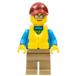 Angler Male, Dark Tan Legs, Dark Red Cap, Silver Sunglasses, Life Jacket Center Buckle – ГРАДСКИ