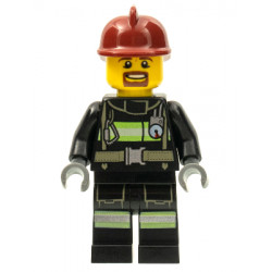 Fire - Reflective Stripes with Utility Belt, Dark Red Fire Helmet, Brown Beard – ГРАДСКИ