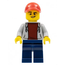 ATV Driver - Male, Open Hoodie, Dark Blue Legs, Red Cap – ГРАДСКИ