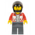 ATV Driver - Female, Jacket with Number 8 on Back, Dark Bluish Gray Legs, Black Helmet – ГРАДСКИ