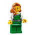 Police - City Bandit Female with Green Overalls, Dark Orange Female Hair over Shoulder, Peach Lips Smirk – ГРАДСКИ