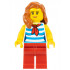 Beachgoer - Female, Dark Azure and White Striped Shirt with Red Scarf, Red Legs, Dark Orange Hair – ГРАДСКИ