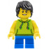 Beachgoer - Boy, Lime Hoodie and Blue Legs – ГРАДСКИ