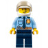 Police - City Officer Shirt with Dark Blue Tie and Gold Badge, Dark Tan Belt with Radio, Dark Blue Legs, White Helmet – ГРАДСКИ