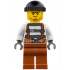 Police - City Bandit Crook Overalls 621 Prison Stripes, Dark Orange Legs, Black Knit Cap, Beard Stubble and Scowl – ГРАДСКИ