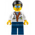 City Jungle Scientist - White Lab Coat with Test Tubes, Dark Blue Legs, Black Smooth Hair – ГРАДСКИ