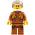 City Jungle Helicopter Pilot Female - Dark Orange Jumpsuit, Dark Orange Legs with Straps, White Helmet, Trans-Brown Visor, Peach Lips – ГРАДСКИ