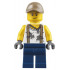 City Jungle Engineer - White Shirt with Suspenders and Dirt Stains, Dark Blue Legs, Dark Tan Cap with Hole, Smirk – ГРАДСКИ