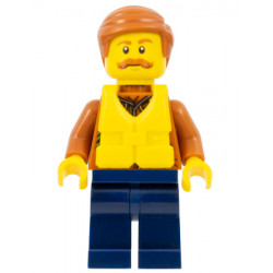 City Jungle Explorer - Dark Orange Jacket with Pouches, Dark Blue Legs, Dark Orange Smooth Hair, Life Jacket Center Buckle, Moustache – ГРАДСКИ
