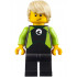 Coast Guard City - Surfer in Black and Lime Wetsuit, Tan Wavy Hair – ГРАДСКИ