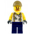 City Jungle Engineer - White Shirt with Suspenders and Dirt Stains, Dark Blue Legs, Dark Tan Cap with Hole, Goatee – ГРАДСКИ