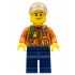 City Jungle Explorer - Dark Orange Jacket with Pouches, Dark Blue Legs, Dark Tan Cap with Hole, Smirk and Stubble Beard – ГРАДСКИ