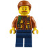 City Jungle Explorer - Dark Orange Jacket with Pouches, Dark Blue Legs, Dark Orange Smooth Hair, Moustache – ГРАДСКИ