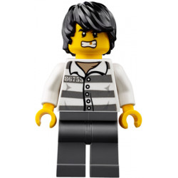 Mountain Police - Jail Prisoner 86753 Prison Stripes, Black Tousled Hair – ГРАДСКИ
