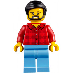 Camper - Male, Red Plaid Flannel Shirt, Medium Blue Legs, Black Smooth Hair – ГРАДСКИ