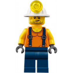 Miner - Shirt with Straps, Dark Blue Legs, Mining Helmet, Stubble and Scar – ГРАДСКИ