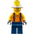 Miner - Shirt with Straps, Dark Blue Legs, Mining Helmet, Stubble and Scar – ГРАДСКИ