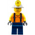 Miner - Shirt with Straps, Dark Blue Legs, Mining Helmet, Sweat Drops – ГРАДСКИ